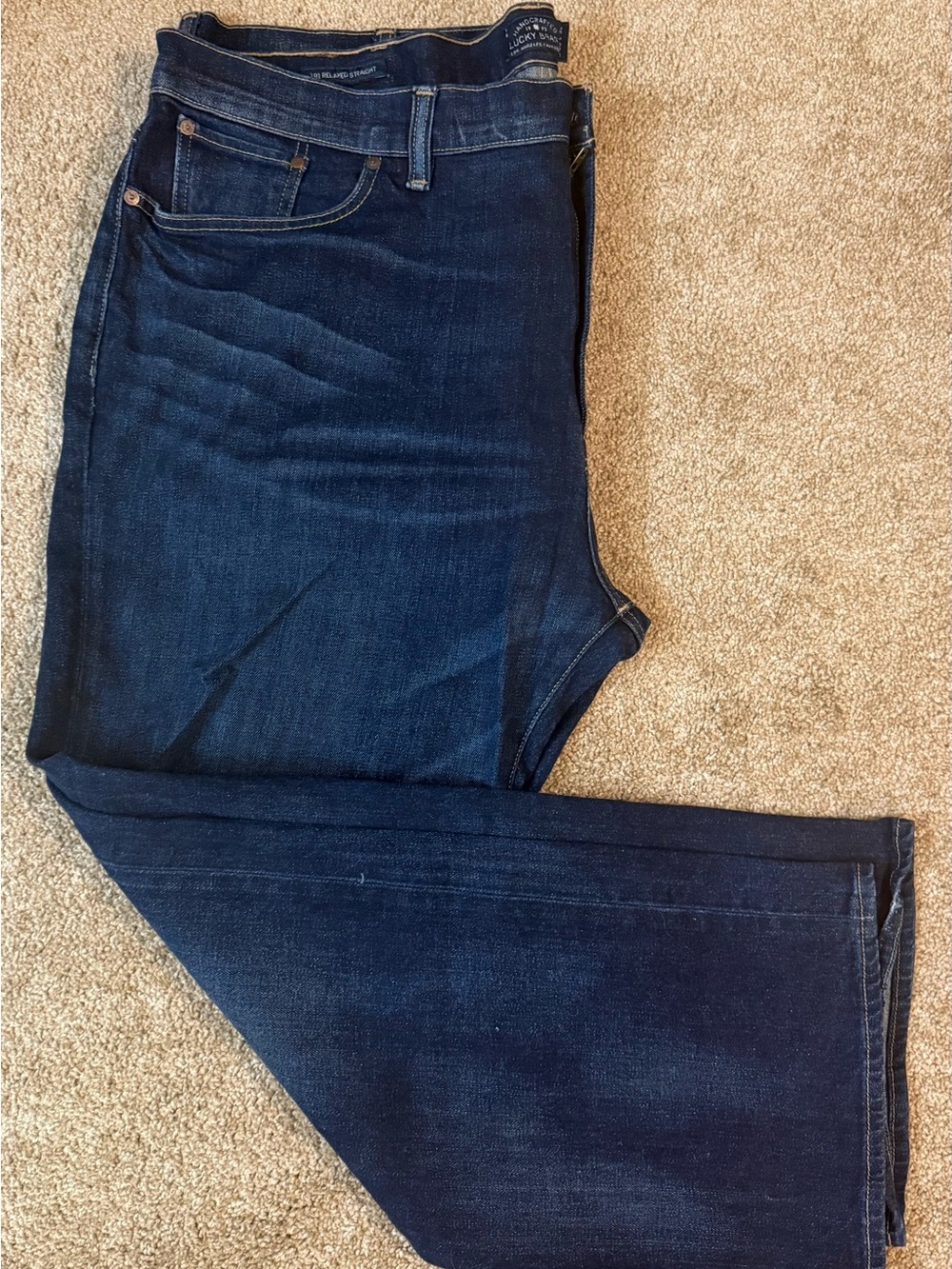 Lucky Brand Men's Dark Indigo Straight Jeans